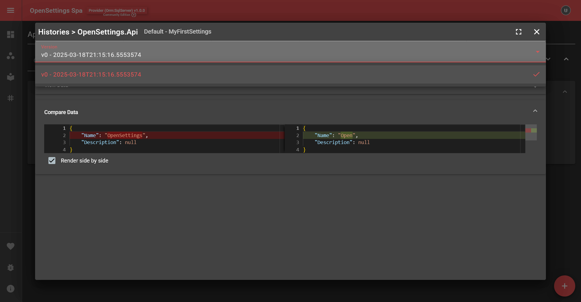 Settings Page Guide App View Page Histories